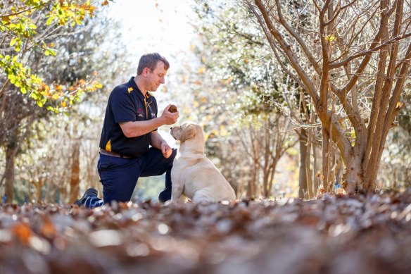 Australian Truffle Traders’ Gavin Booth and Molly.