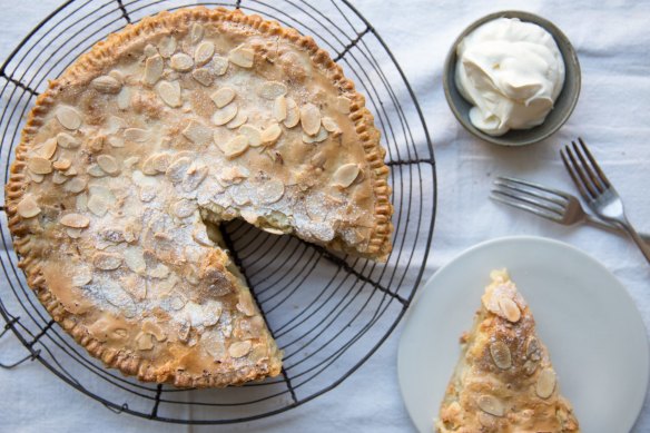 Skip the frozen apple pie and make your own almond crusted apple pie instead.