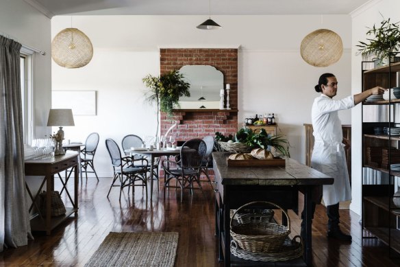 Owner-chef Tobin Kent in Moonah’s  intimate dining room.