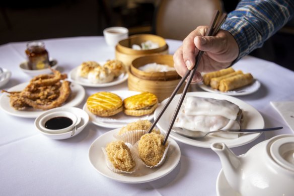 A selection of dim sum at Shark Fin Inn. 