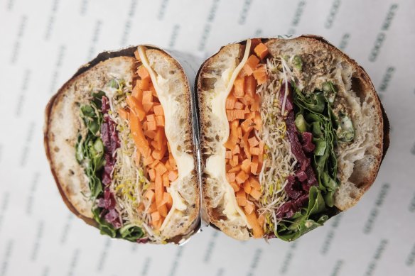 Salad Sandwich at Good Ways Deli, Alexandria on 22 December, 2022. Photo: Brook Mitchell