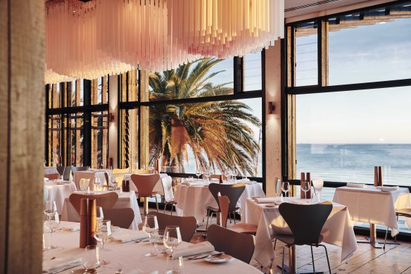 “Lover” pastel tones in the Stokehouse dining room.