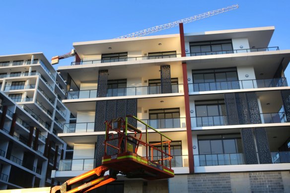 Thousands of new units in Sydney will likely put a brake on the speed of a rebound in Australian property prices. 