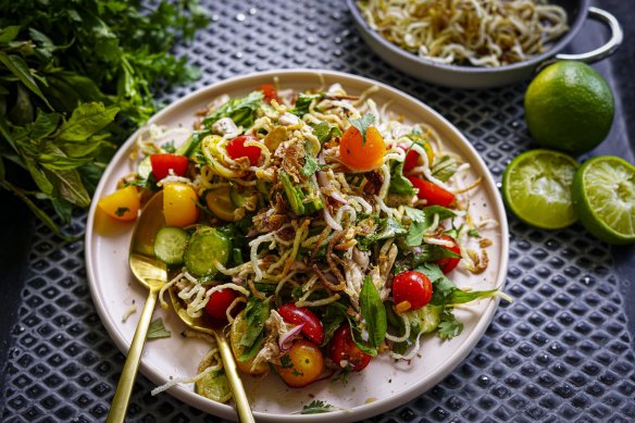 Consider making salad the main event for later dinners with Katrina Meynink’s Vietnamese tomato salad.