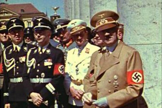 Adolf Hitler and other top Nazis in Munich in the summer of 1939 – just months before the attempt on the Fuehrer's life. 