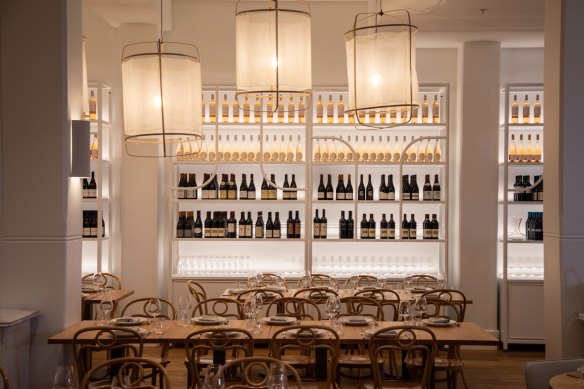 The Grecian dining room at Alpha in Sydney.