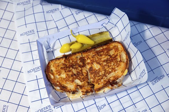 Cheese salami sandwich.