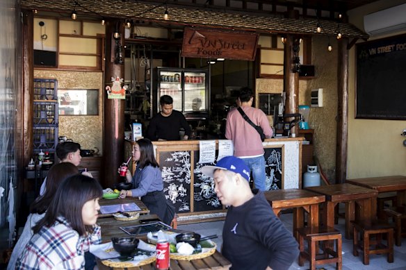 Inside the Marrickville eatery.