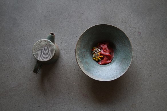 A degustation menu changes seasonally.