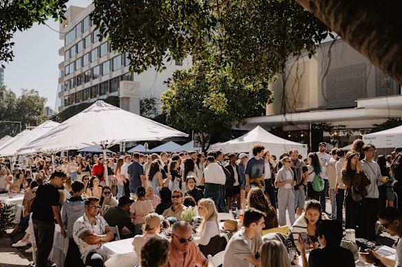 The ritzy strip in Fortitude Valley is closed off for the annual festival.