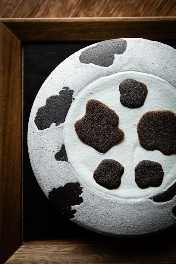 “The mimicking of the dessert to the design of the bowl and the play on the cow’s animal print is so clever,” says Nikki To. “This one shot itself!”