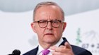 Anthony Albanese at the G7 summit in Canada.