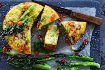 Helen Goh's roasted broccoli, chilli and ricotta cake.