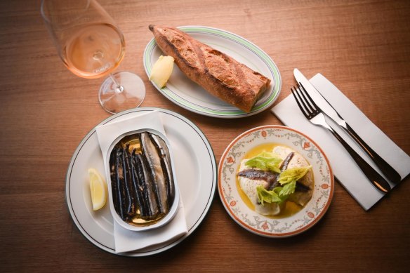 The minimalist snacks at Public Wine Bar in Fitzroy North.