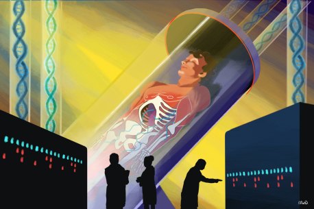 AmazingÂ scienceÂ fictionÂ or fact explainer series. Genetics.Â Curing cancer, designer babies, supersoldiers: Where will gene-editing take us? Illustration / artwork by Matt Davidson