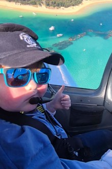 Archie, living his dreams.
