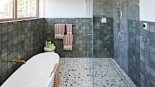 <p>Shaynna said the bathroom, which is close to the kids' bedrooms, will "grow with" the children over the years.</p><p>"I like it," she said, describing the space as sophisticated.</p>