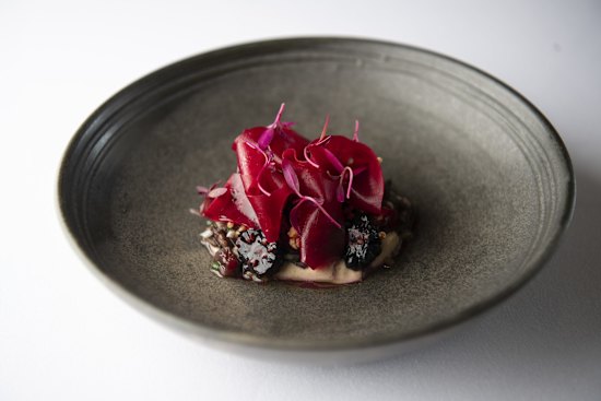 Paroo kangaroo, beetroot, mulberries and juniper.