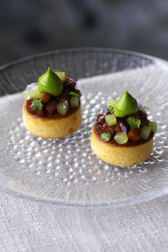 Lamb tongue crumpets.