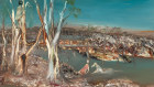 Crossing the River, 1964, by Sidney Nolan has an estimated price of $550,000 to $750,000.