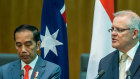 Indonesian president Joko Widodo  and Australian Prime minister Scott Morrison address Australian parliament. 