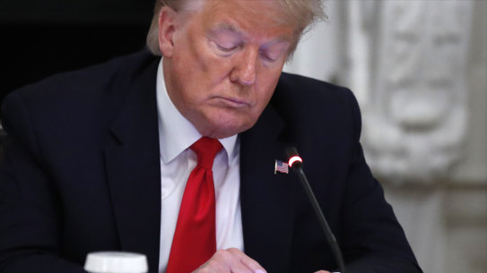 Silenced: US President Donald Trump.