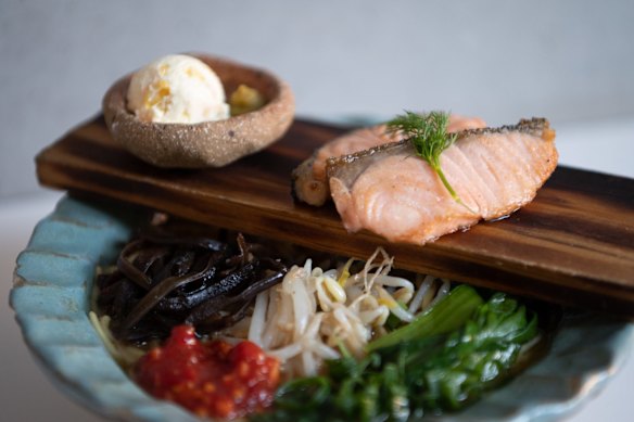 Salmon ramen. 