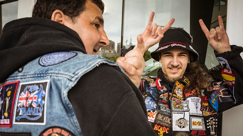 Excitment grows for AC/DC’s return as bagpipers descend on Fed Square for world record attempt