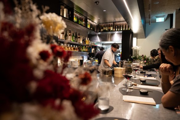 Chef Jacob Lee behind the Kobo counter.