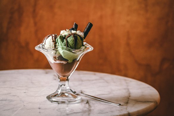 A gelato sundae at Ciccone &amp; Sons.