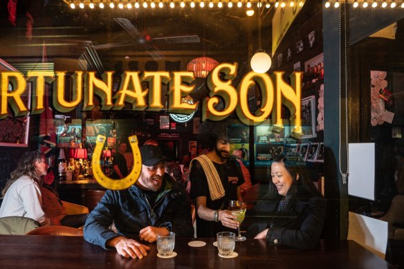 The Fortunate Son bar (pictured) has spawned a sibling nearby, the Palomino Lounge.