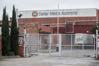 Cedar Meats was at the centre of coronavirus fears in Victoria in May.