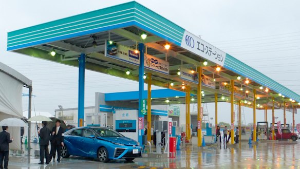 A hydrogen station for fuel-cell vehicles in Japan. The country is prioritising the development of a hydrogen-based economy.