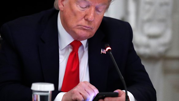 Silenced: US President Donald Trump.