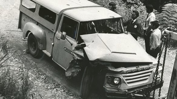 The stolen Dodge that Eastwood crashed during the kidnapping.