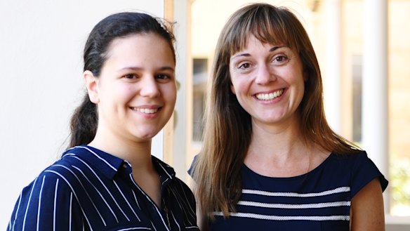 Kambala HSC student Emily Scarlis with head of English Lauren Walsh.