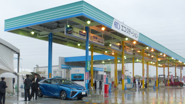 A hydrogen station for fuel-cell vehicles in Japan. The country is prioritising the development of a hydrogen-based economy.