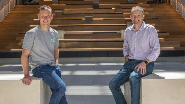 Chairman of x15 ventures Ben Heap (right), and managing director Toby Norton-Smith.