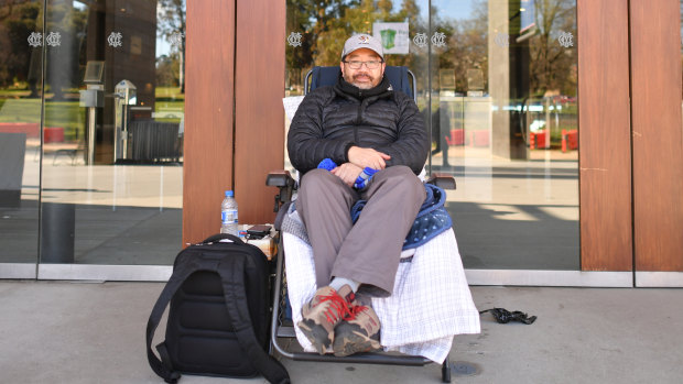 Albert Sun has been camped out at the MCG since Wednesday.