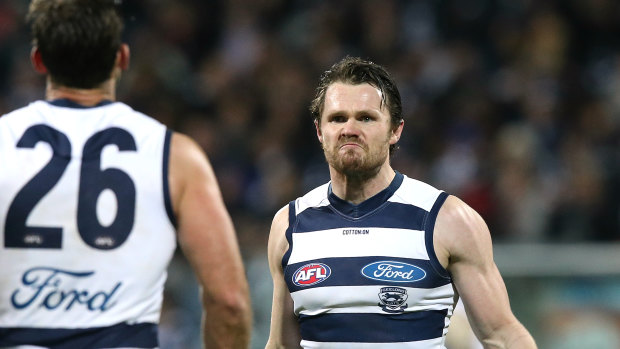 Important Geelong players Tom Hawkins and Patrick Dangerfield.
