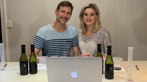 An online wine-blending course - a birthday surprise for Jon from his wife Carolyn.