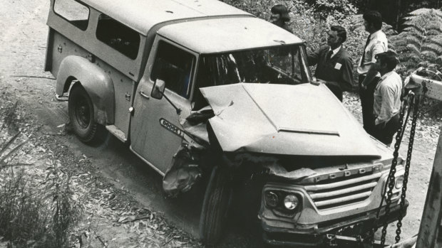 The stolen Dodge that Eastwood crashed during the kidnapping.