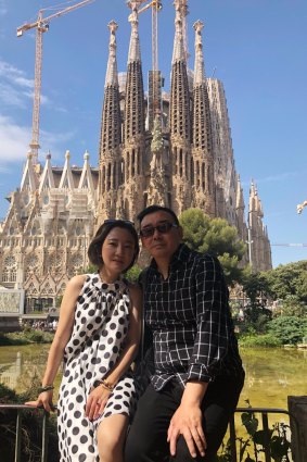 Blogger Yang Hengjun and his wife Xiaoliang Yuan in Barcelona.
