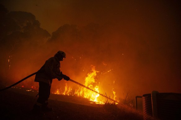 A blaze at Mangrove Mountain in December