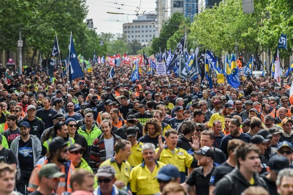 “The CFMEU is willing to flex our industrial muscle”: Construction union secretary Zach Smith has flagged the prospect of industrial action.