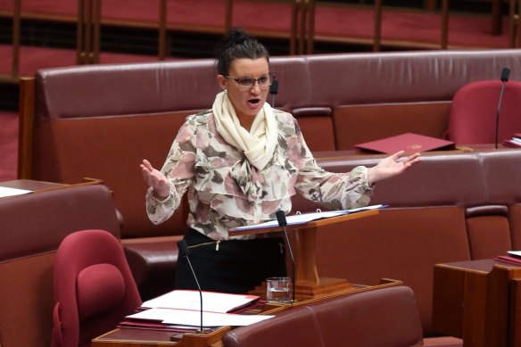 Wrecking ball: Jacqui Lambie in 2014.