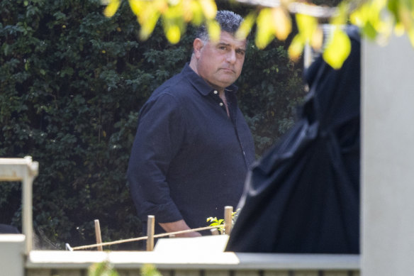 Charles Pellegrino during the police raids on Thursday.