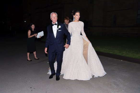 Neville Crichton and Nadi on their wedding day in 2017.