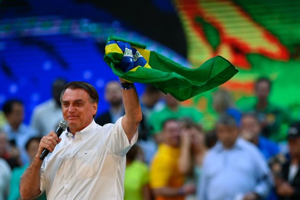 Brazilian President Jair Bolsonaro formally launched his campaign for re-election on Sunday. After two years without a party, Bolsonaro joined the Liberal Party in 2021 - his eighth affiliation since 1989.