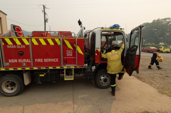 Nana Glen Rural Fire Service crews head out during the week.